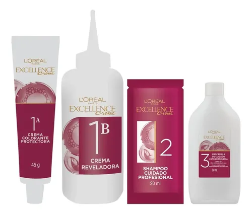 Kit Tintura Loreal Excellence Creme Tono 4466 Rojo Borgoña