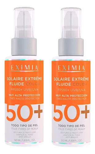 Pack 2 Eximia Solaire Extreme Fps50+ Fluide Color Antibrillo