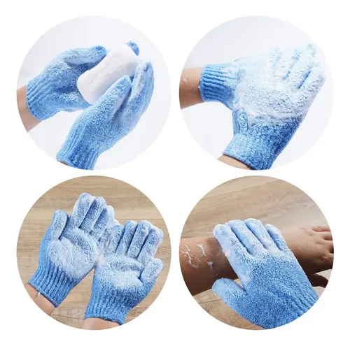 Guantes Exfoliantes 10 Pares Doble Cara Belleza Spa Masaje
