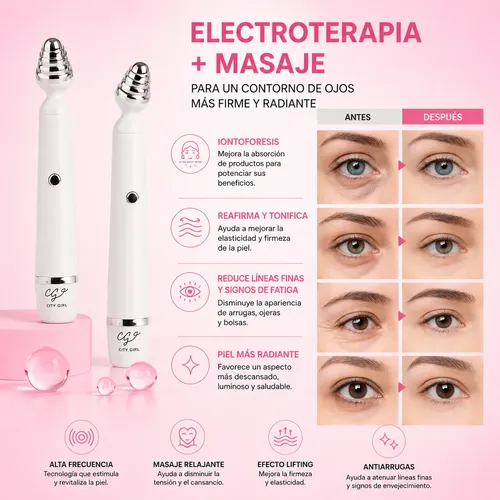 Parches Anti Ojeras Y Bolsas + Masajeador Facial