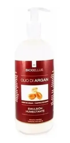Biobellus Olio De Argán Emulsión Humectante Corporal 500ml Fragancia Delicada Tipo de envase Botella