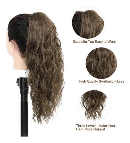 Extensiones De Cabello Rizado Largo Para Coleta 18 Piezas