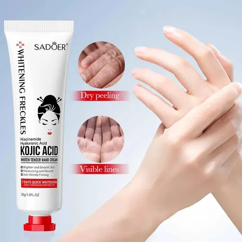 Crema De Manos Con Ácido Kójico Sadoer, Blanqueadora Con Áci
