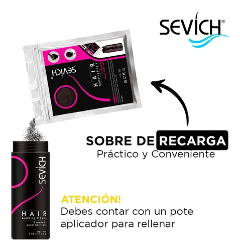 Fibras Capilares Sevich Recarga 50g Light Blonde Rubio Claro