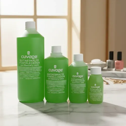 Quitaesmalte Cuvage Lima Limón Fortalecedor con Vitamina D y Calcio, 1 L
