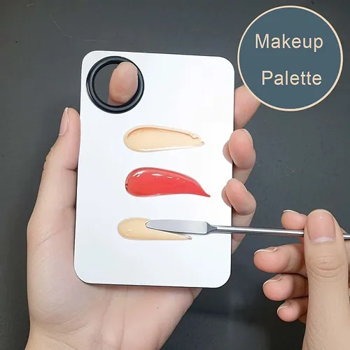 Set De Espátulas De Maquillaje: Paleta Y Herramienta De Acer