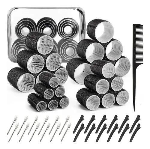 Rulos Para Cabello Besseek Set 50 Pzas Clips 4 Tamaños