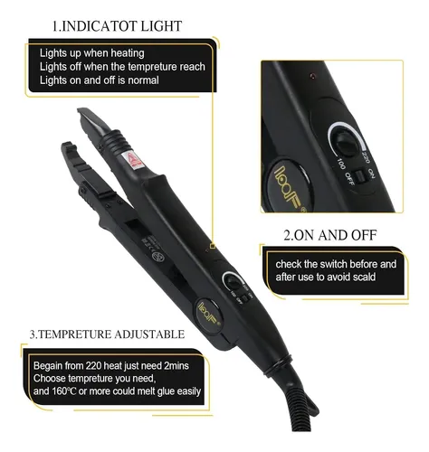 Conector Extensiones Peluca Plancha Para Extensiones De Pelo