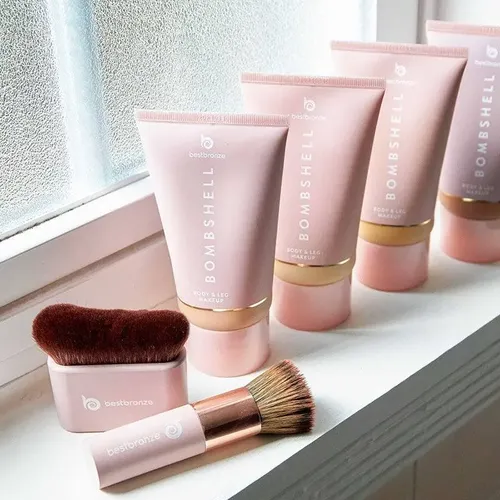 Brocha Kabuki Vegana Rosa