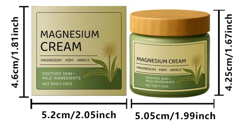 Crema De Magnesio Paqiman, 2 Unidades, 50 G, Con Msm Arnica