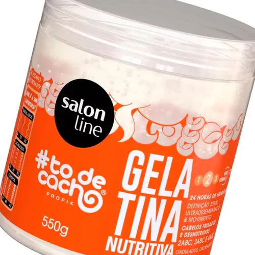 Salon Line To De Cacho Gelatina Nutritiva Anti Frizz 550 6c