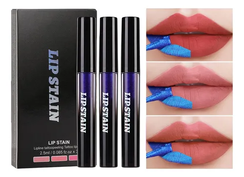 Set De 3 Labiales Gloss Waterproof Y Peelable