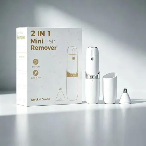 Mini Removedor De Vello Eléctrico 2 En 1 For Mujer, Luz Led