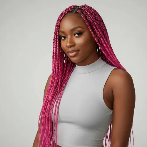 Kanekalon Extension Pelo Termico Trenza Africana 60cm Lfme Fucsia Fluo A14