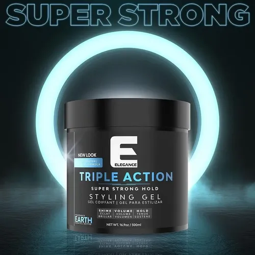Gel Para El Cabello Elegance De Triple Acción, Fijación Supe