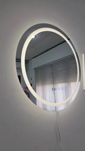 Espejo Con Luz Led Calida Fria o Neutra Touch Tactil Con Dimmer 60 Cm Redondo Para Baño Dormitorio CuantoArte Circular Premium