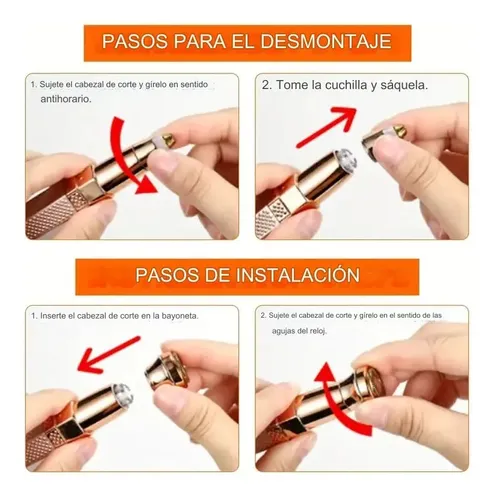 Depiladora Facial Femenina Eléctrica 2 En 1 Diamante