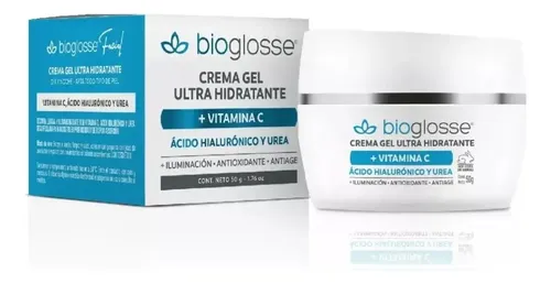 Crema Gel Antiedad Bioglosse con Vitamina C y Ácido Hialurónico 50g Piel Grasa