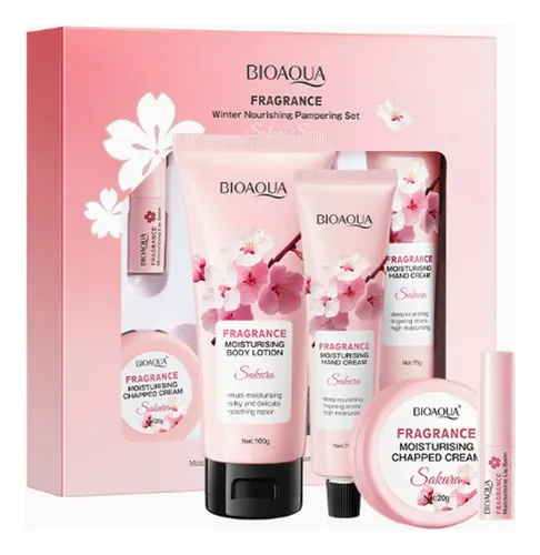 Set Cuidado Corporal Bioaqua Loción Crema Manos Labios