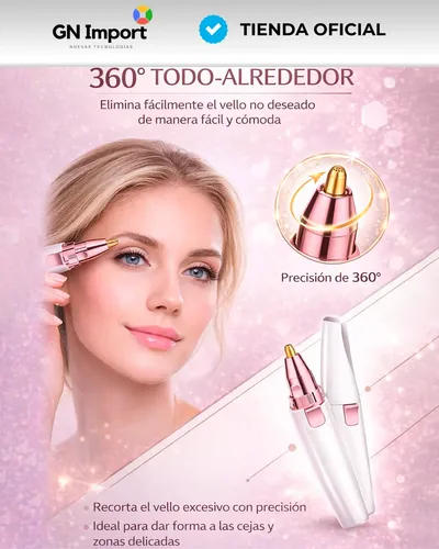 Depilador Facial Vello Corporal Luz Recargable 2 En 1 Mujer
