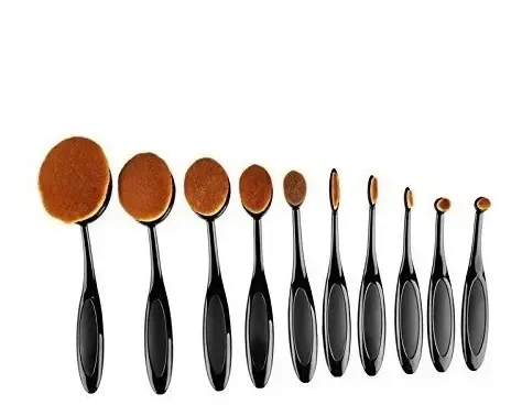 Set De Brochas Y Pinceles Oval X 10 Profesional En Caja