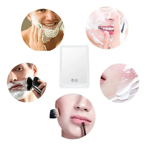Espejo De Maquillaje Led De Una Sola Pieza Compatible Con Qc…