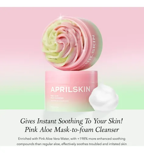 Limpiador Facial Aprilskin Aloe Rosa 189g Exfoliante Suave