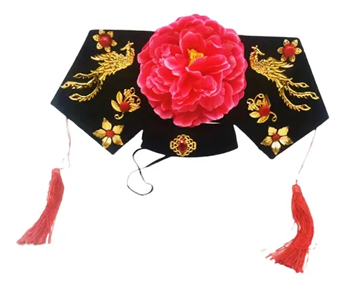 Diadema Qing Emperatriz, Tocado Floral Multicolor Multicolor