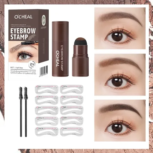 Kit Sellos De Cejas Y Plantillas Ocheal Importado Original