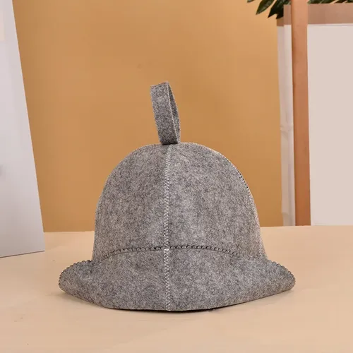 Gorro De Fieltro Para Sauna Protección Cabeza Gris Tradicion