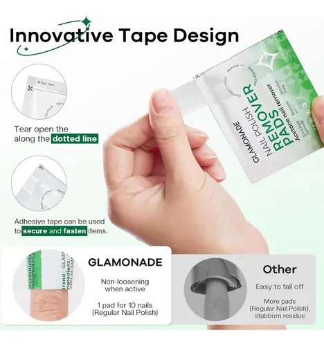 Discos Removedor De Esmalte Glamonade Con Aloe Vera 50 Uds