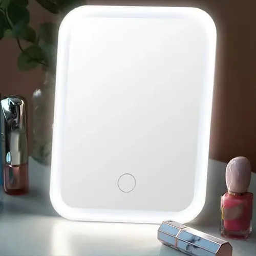Espejo De Maquillaje De Viaje Recargable, Portátil, Iluminad