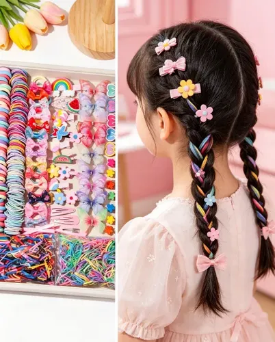 E 876pcs Mini Ligas For Cabello Elástica Dama Accesorios R