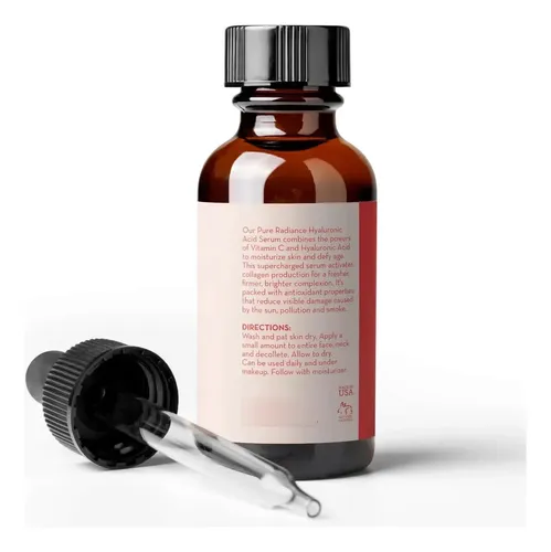 Sérum De Ácido Hialurónico Pure Body Naturals, 1 Onza, Para  Todo Tipo De Piel Día/noche