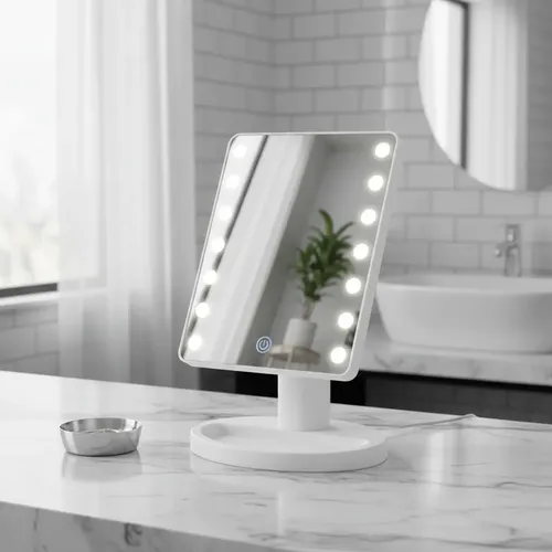 Espejo Maquillaje Led De Mesa Con Luz