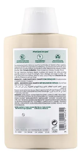 Shampoo Klorane Cupuacu Bio Cabellos Secos Y Dañados X 200