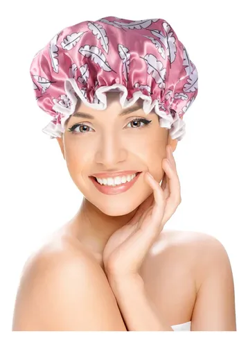 Gorro De Ducha Con Estampado Elegante, 2 Unidades, Para Baña