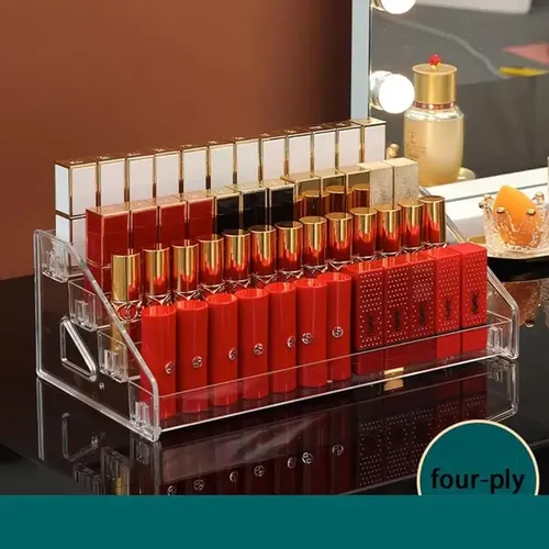 Organizador Acrílico 3 Niveles Para Tocador Beige