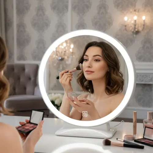 Espejo Grande Maquillaje Luz Led 3 Modos Usb Táctil