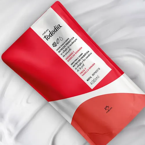 Repuesto Crema Natura Tododia Frutilla Y Vainilla Dor. 400ml