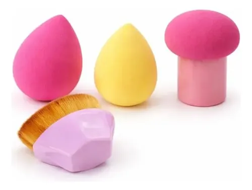 Kit: Esponjas De Maquillaje De Colores, Esponja Con Forma De