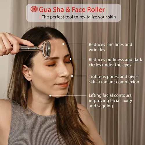 Set De Herramientas Faciales Rena Chris Gua Sha & Face Rolle