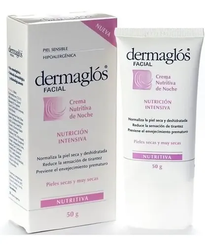 Dermaglos Facial Crema Nutritiva De Noche Piel Seca 50g