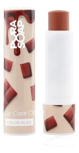 Balsamo labial Hidratante color Nude Chocolate Pura Soap