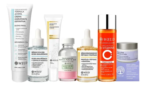 Kit Weud Skincare 7 En 1 Antiacné Hidratante Rostro Cuello