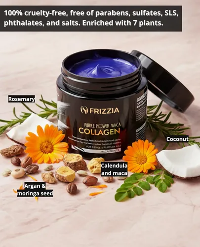 Mascarilla Capilar Frizzia Colágeno 500ml Morado Con Aceite