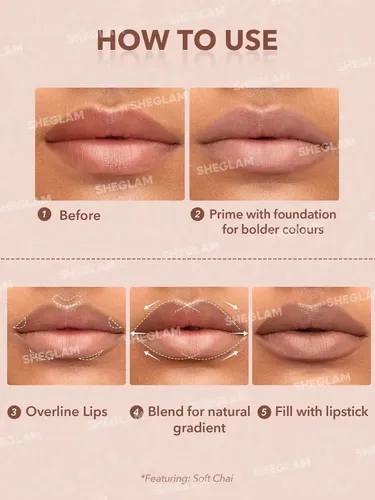 Sheglam – Glam 101 Lipstick & Liner Duo – Color Deep Caramel
