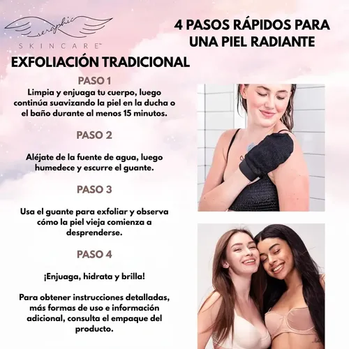 Guante Exfoliante Corporal Ducha Baño Piel Suave 2u