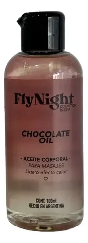 Aceite Corporal Masajes Aromas Efecto Tibio Fly Night 100ml Sabor Chocolate