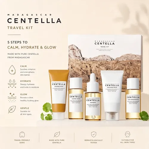 Kit Viaje Skincare Facial 5 Piezas Rutina Completa Para Todo